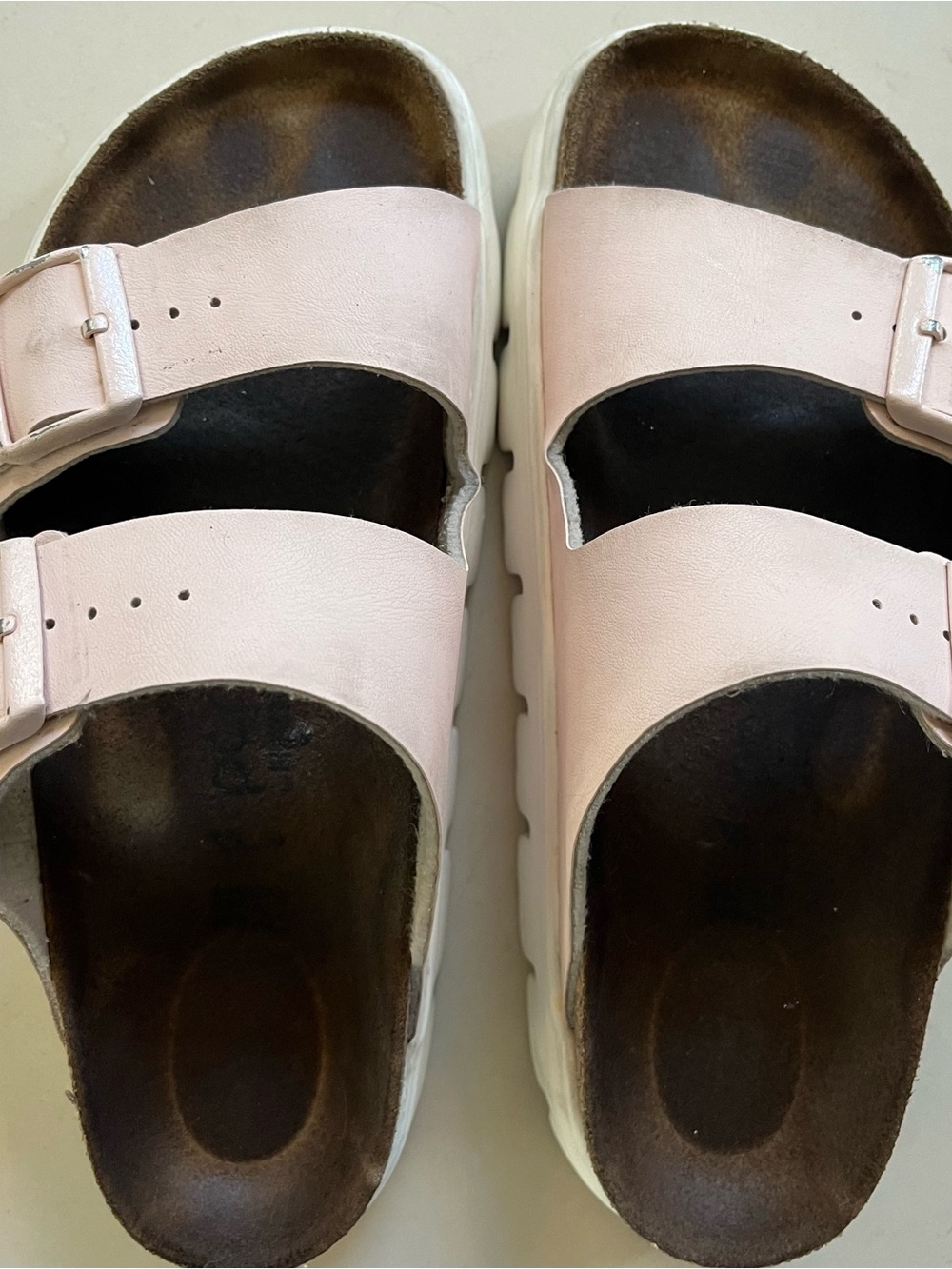 Birkenstock Papillio collab Women’s Pale Pink Dual-Band Platform Sandals- 38